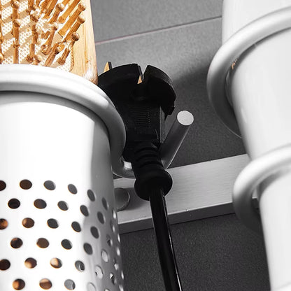 Hair Dryer Holder with Basket Shelves