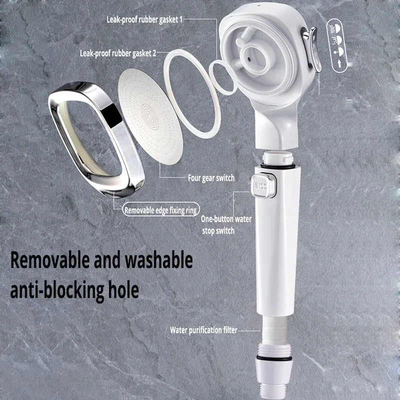 High Pressure Built-In Filter Shower Head